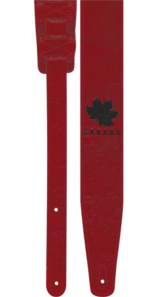 Profile Canada Leather Guitar Strap In Red