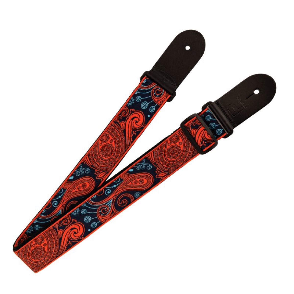 Profile Profile Nylon Jacquard Weave Orange And Blue Paisley - Guitars