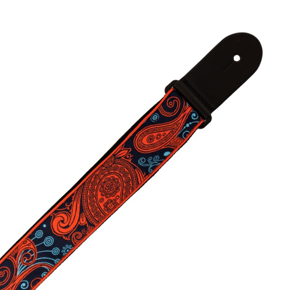 Profile Profile Nylon Jacquard Weave Orange And Blue Paisley - Guitars
