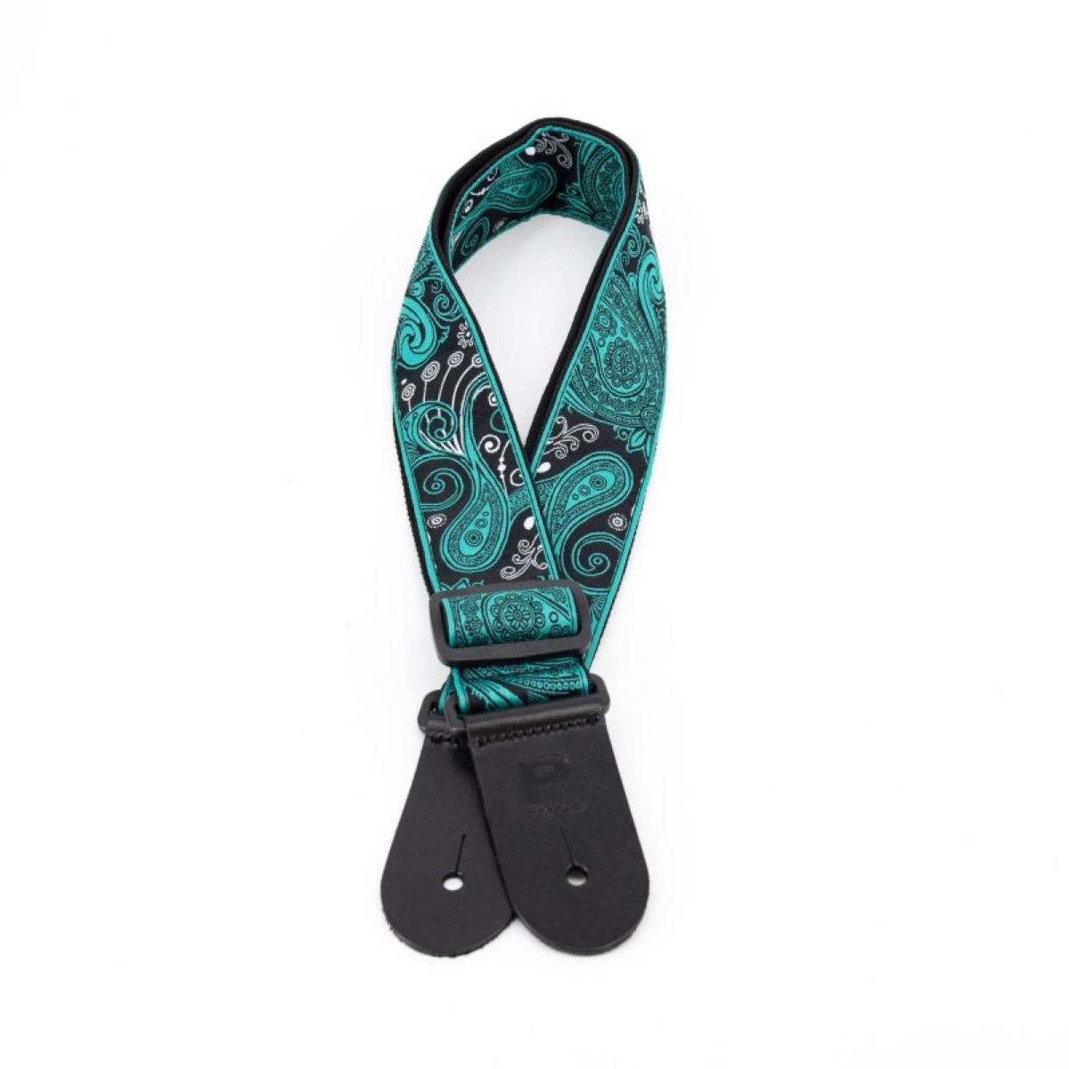 Profile Profile Nylon Jacquard Weave Teal And Black Paisley - Guitars