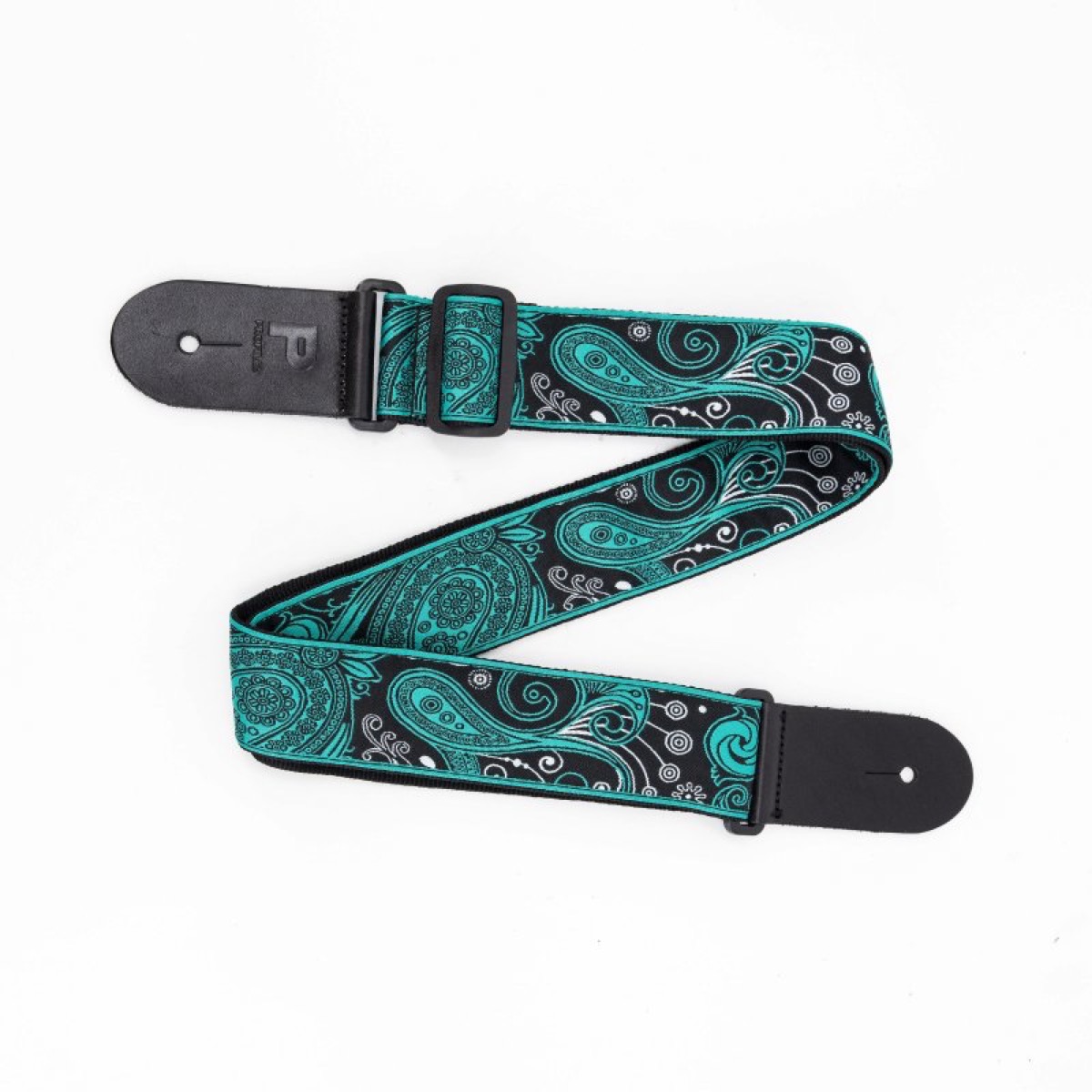 Profile Profile Nylon Jacquard Weave Teal And Black Paisley - Guitars