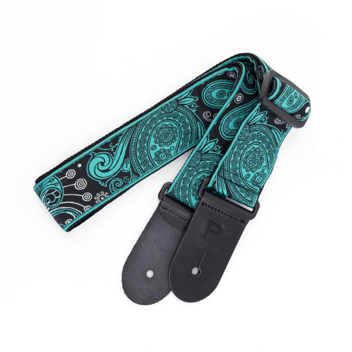 Profile Profile Nylon Jacquard Weave Teal And Black Paisley - Guitars