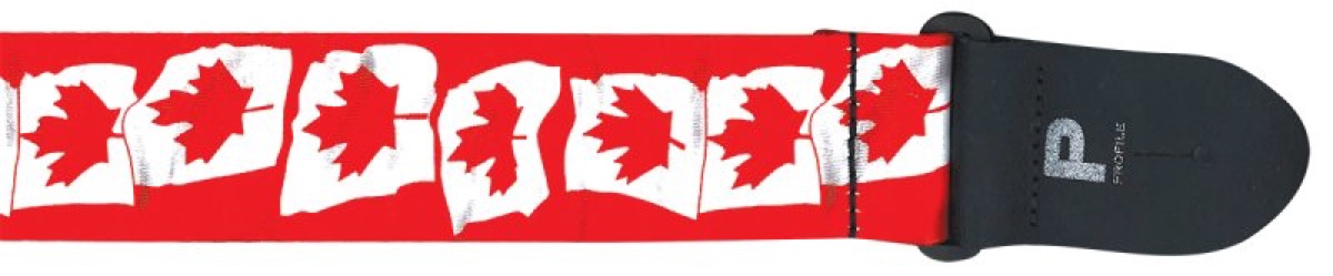 Profile Canada Flag Poly Guitar Strap In Red