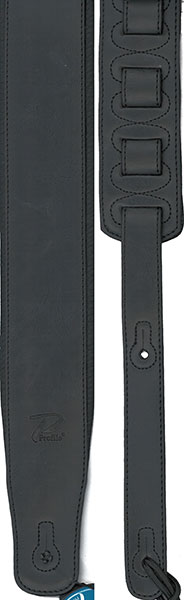 Profile Profile Guitar Strap 2.8" Soft Leather Strap In Black - Guitars