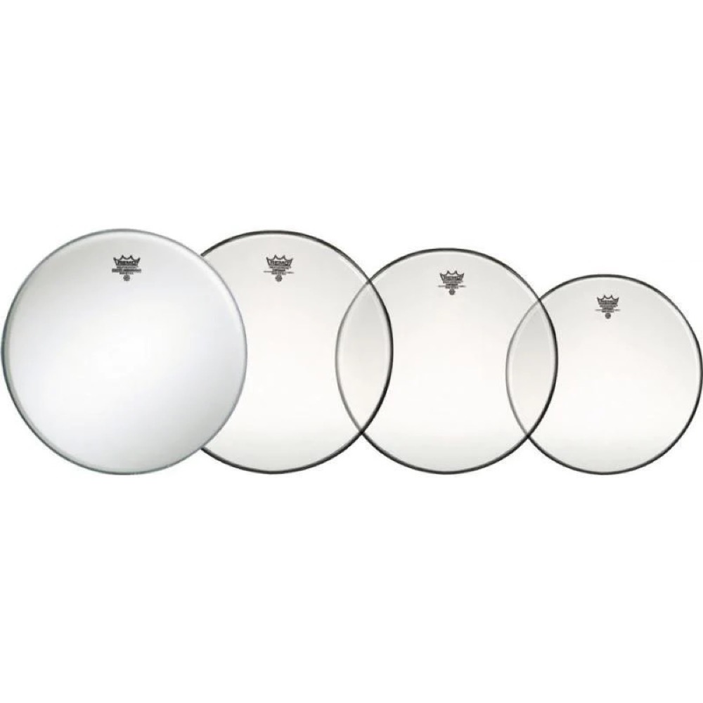 Remo Remo Pro Pack Emperor Clear 4-Pack-10" 12" 14" With 14" Ambassador Coated - Drums