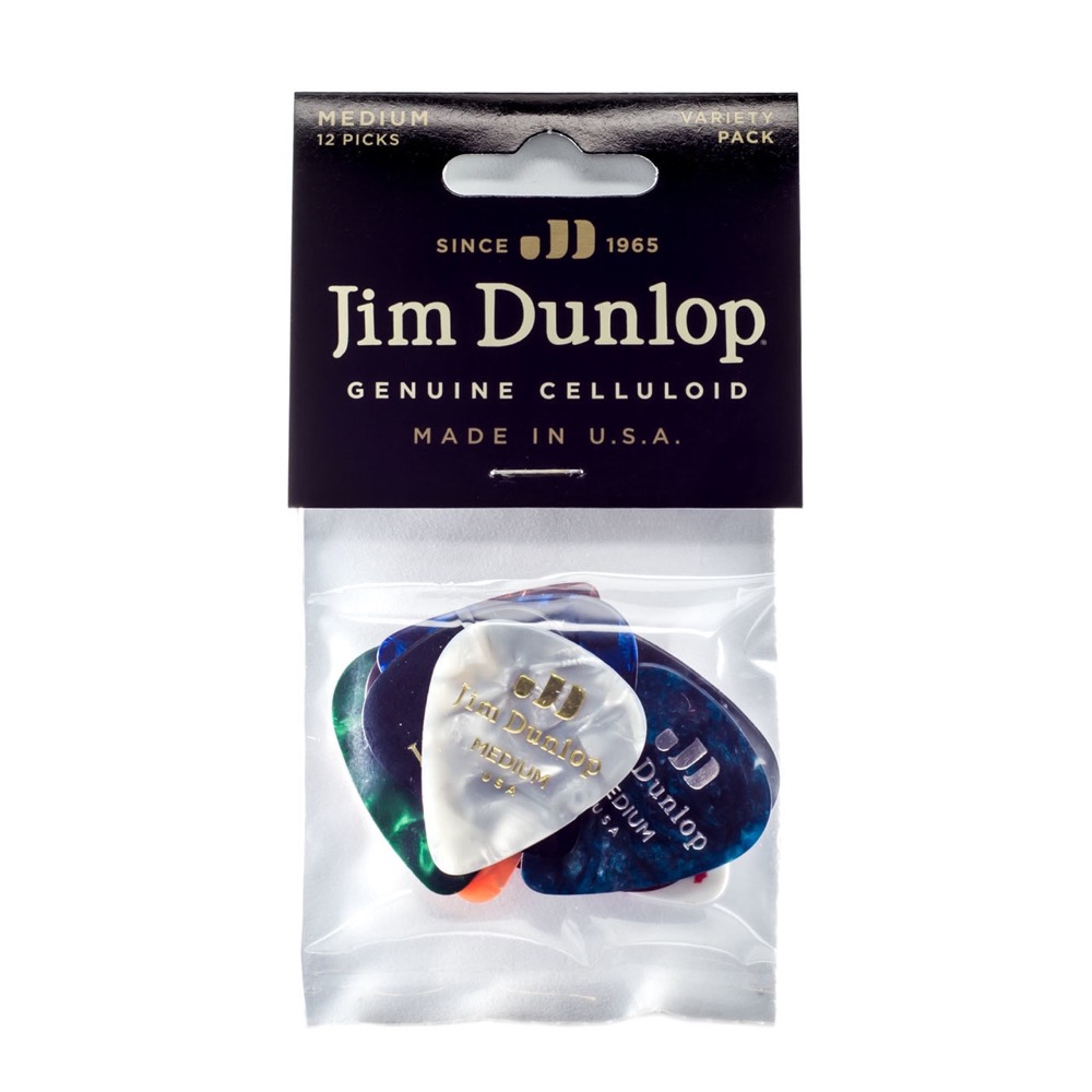 Dunlop Picks Medium Celluloid Variety 12 Pack