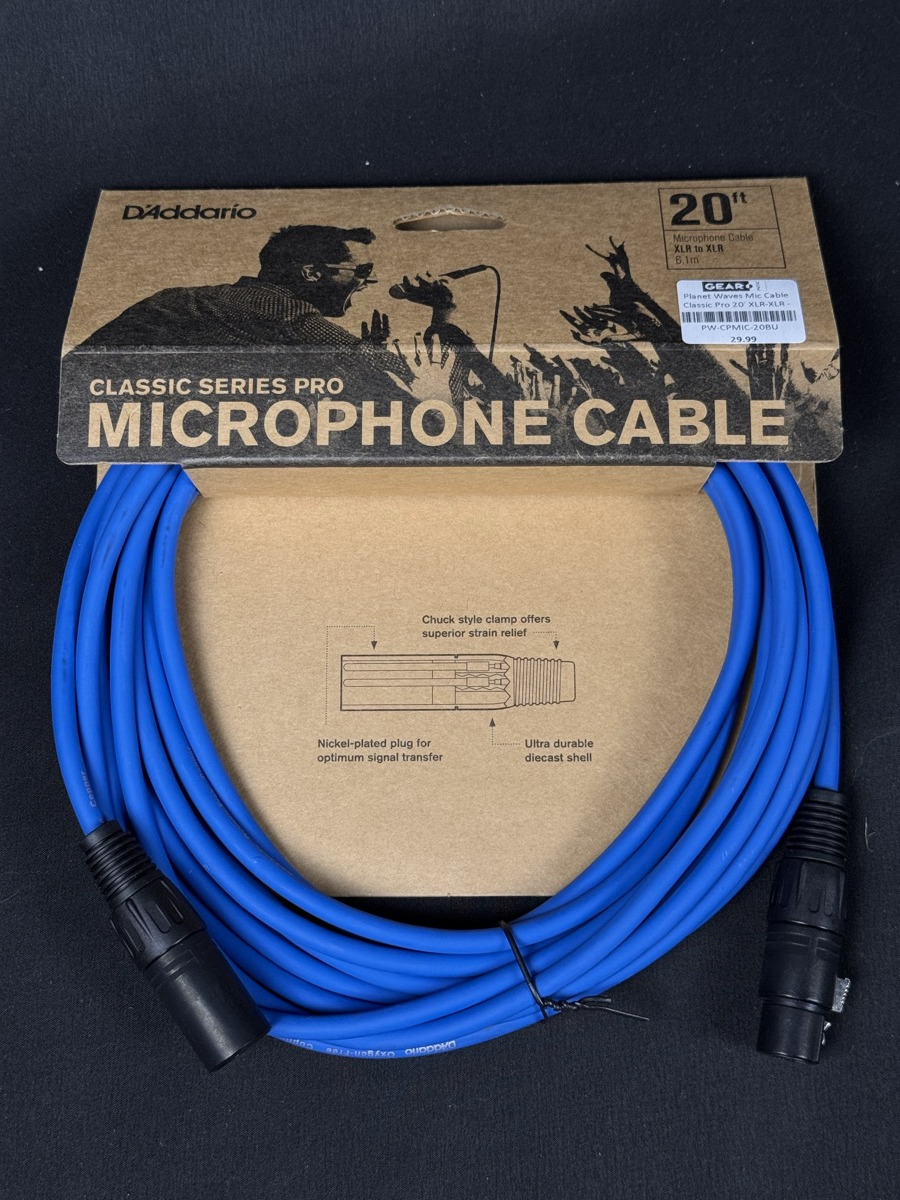 Planet Waves Planet Waves Mic Cable Classic Pro 20' XLR-XLR -  Blue - Cables