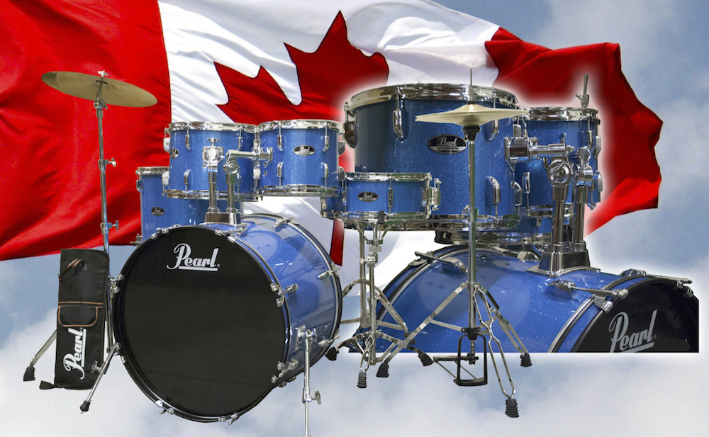 Pearl Pearl Roadshow Five Piece Kit  With Hardware 22, 12, 14, 16, 14SN In C Blue Sprk - Drums