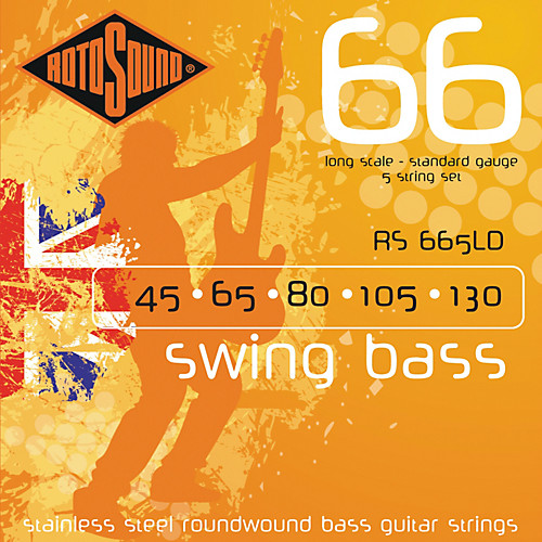 Rotosound Rotosound RS665LD Swingbass Stainless Steel 5 String 45-130 - Strings