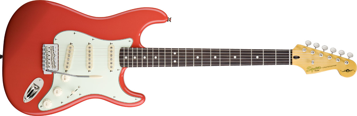 Squier Squier Classic Vibe Simon Neil Strat in Fiesta Red - Guitars