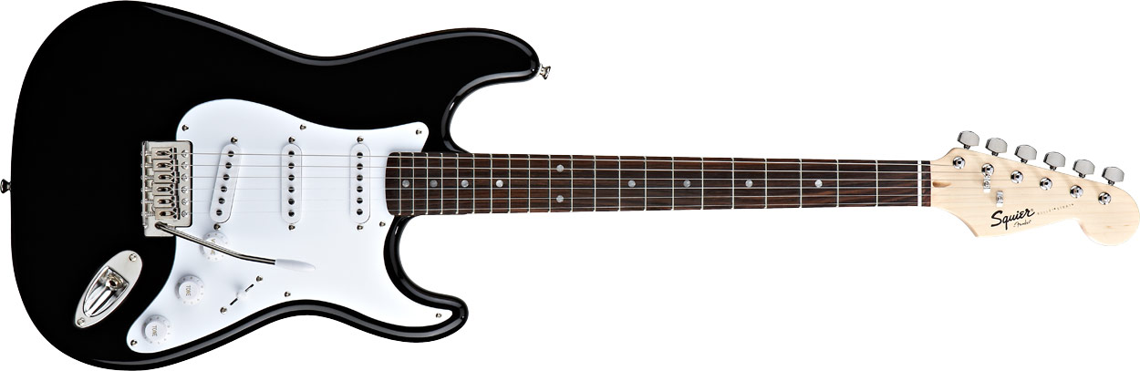 Squier Squier Bullet Strat w/Trem In Black - Guitars