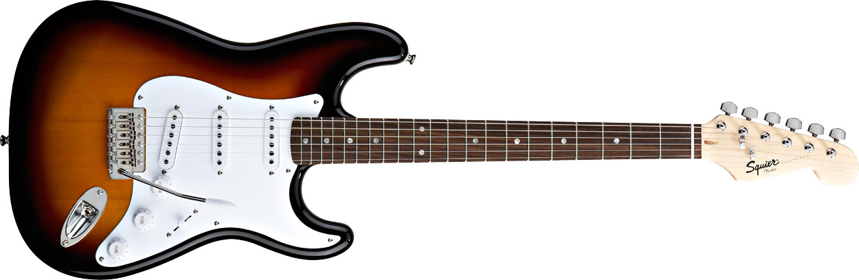 Squier Squier Bullet Strat w/Trem in Brown Sunburst - Guitars