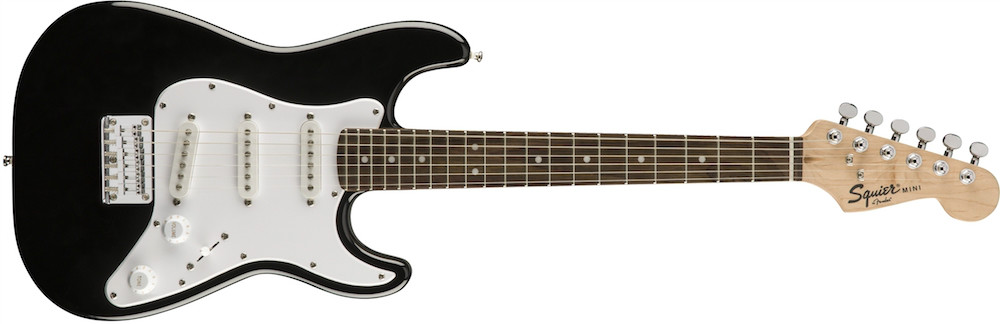 Squier Squier Mini Strat In Black with Rosewood Neck v2 - Guitars