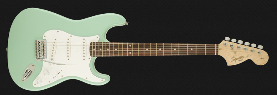 Squier Squier Affinity Strat In Surf Green With Rosewood Neck - Guitars