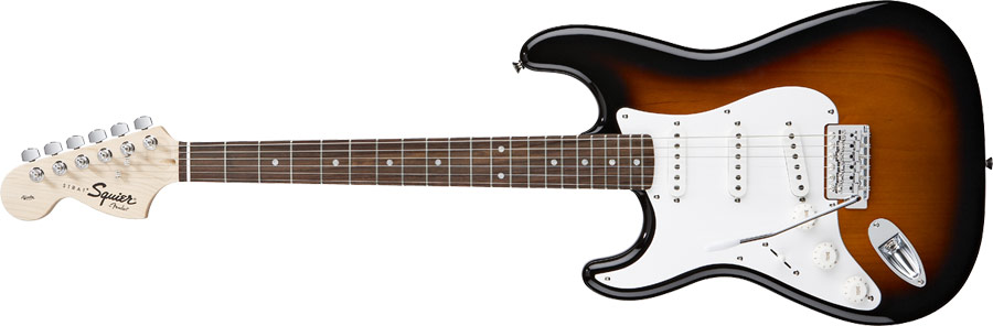 Squier Squier Affinity Strat Left Hand Rosewood Brown Sunburst - Guitars