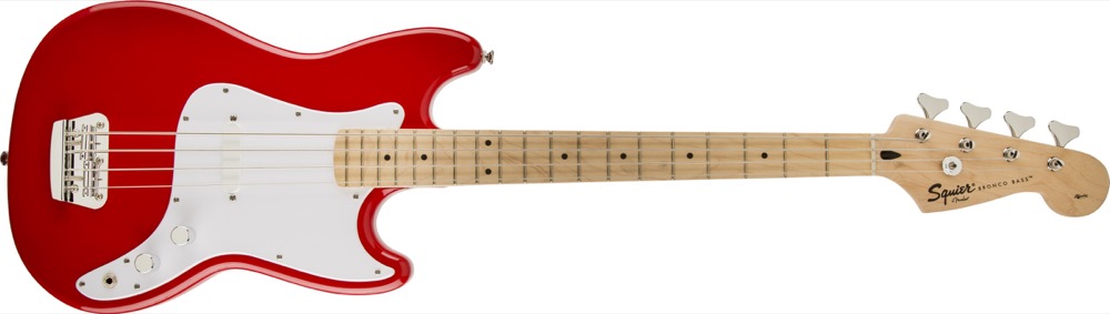 Squier Affinity Bronco Bass Maple Neck Torino Red
