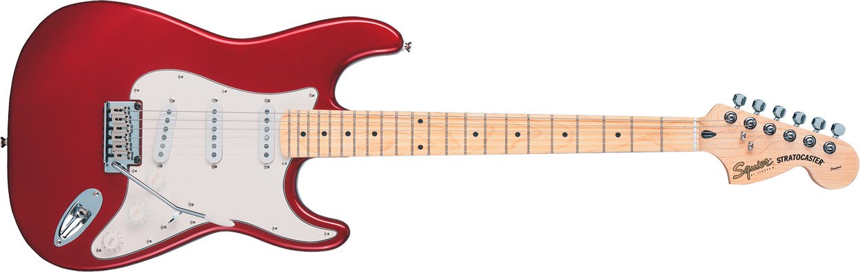 Squier Squier Standard Strat Candy Apple Red with Maple Neck - Guitars