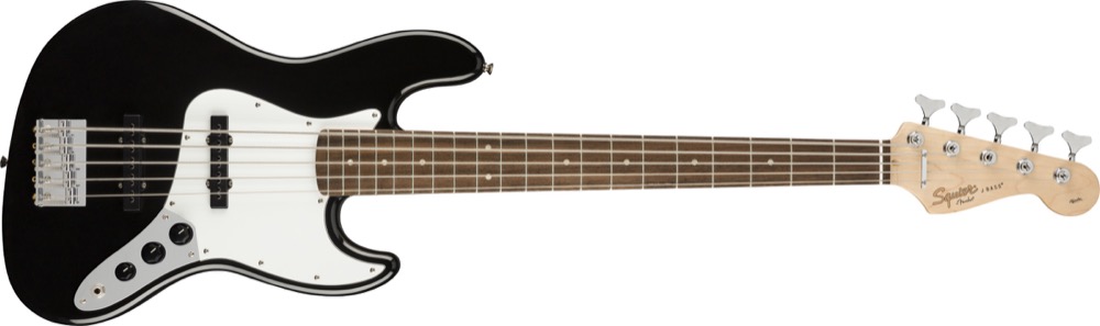 Squier Squier Affinity Jazz Bass V 5-String Black with Laurel Fingerboard - Basses