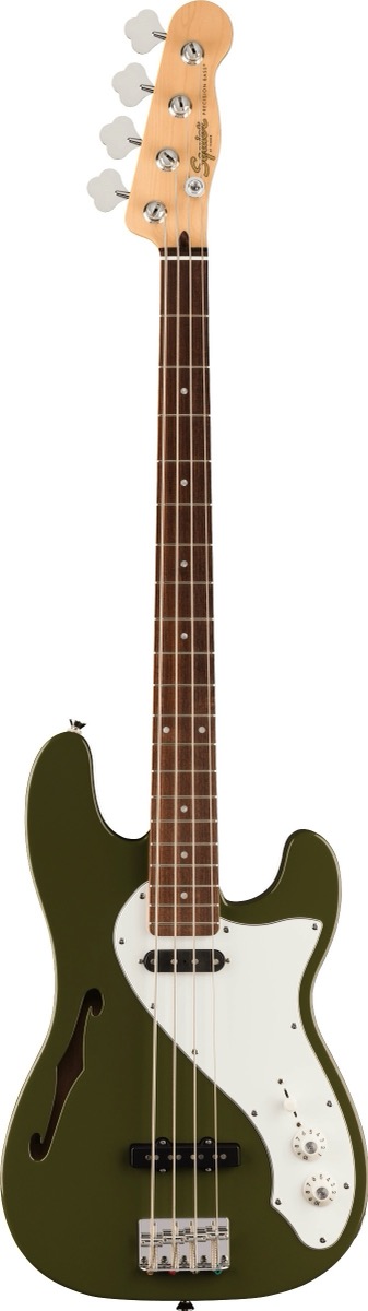 Squier Squier Paranormal Precision Bass Thinline SJ, Olive - Basses