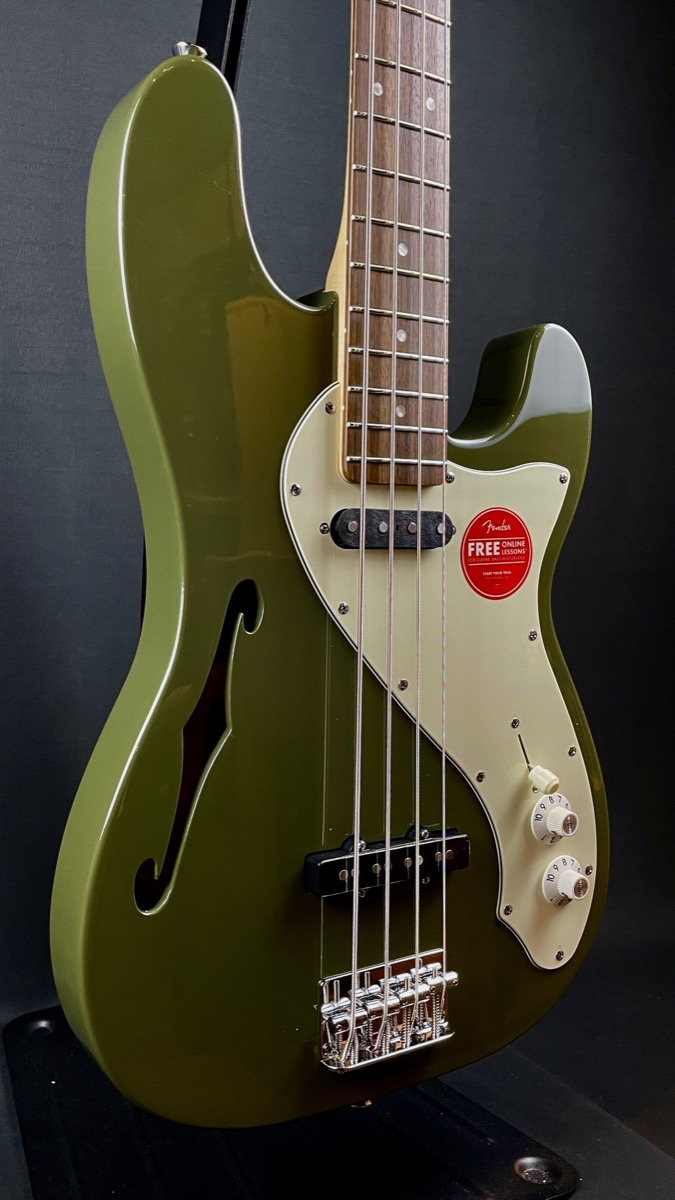 Squier Squier Paranormal Precision Bass Thinline SJ, Olive - Basses
