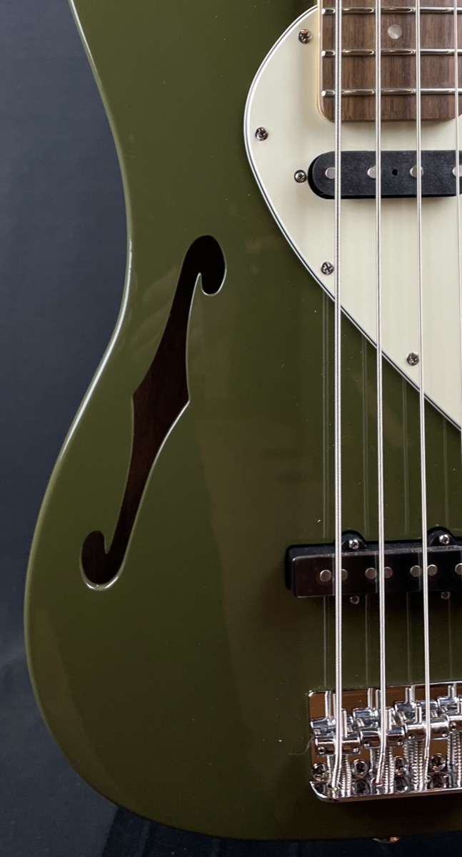Squier Squier Paranormal Precision Bass Thinline SJ, Olive - Basses
