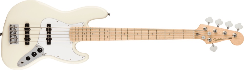 Squier Squier Affinity Jazz Bass V 5 String In Olympic White - Basses
