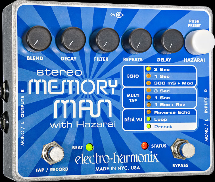 Electro Harmonix Stereo Memory Man w/Hazarai