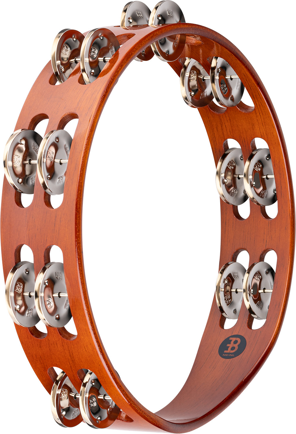 Meinl Tambourine Traditional Wood 2 Row  …