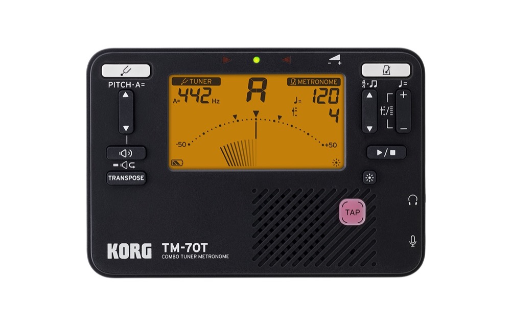 Korg TM-70T Handheld Tuner Metronome In Black