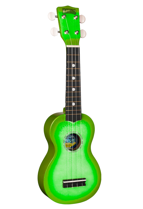 Kala Mahalo Ukulele Kit With Bag And DVD In Champagne Green - Ukuleles