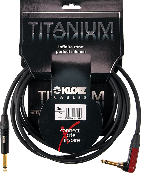 Klotz Cables Titanium 20' Instument Cable Angled With Silent End: Free ...