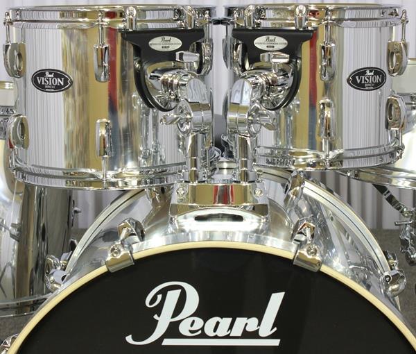 Pearl Vision 5 Piece Shell Pack In Polished Chrome Canadian Online Music Store in Oakville Ontario Personal Service You Can Trust