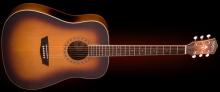 Washburn WD7SATB Dreadnought Solid Top In  …