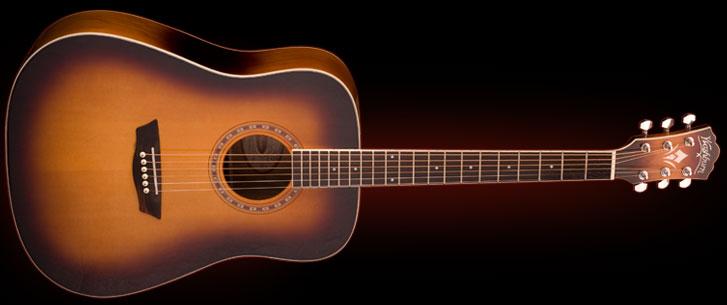 Washburn WD7SATB Dreadnought Solid Top In  …