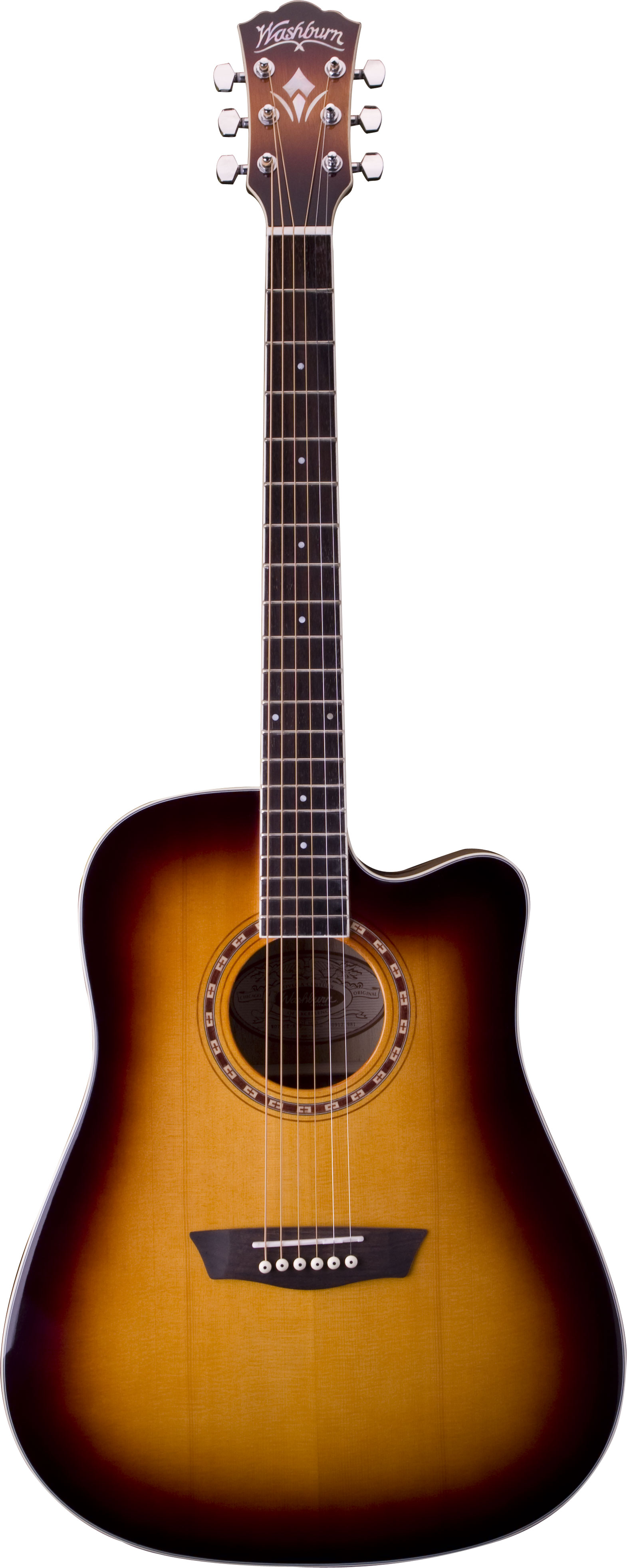 Washburn Washburn WD7SCEATB Dreadnought Acoustic Guitar Tobacco Burst - Guitars