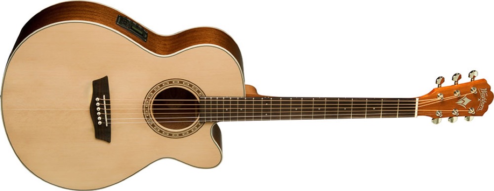Washburn Washburn WG7SCE Harvest Series Solid Top Grand Auditorium With Pickup - Guitars