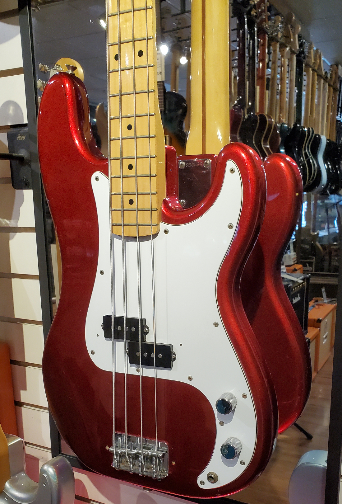Fender USED 1987 Fender E Series MIJ Precision Bass Candy Apple Red - Used