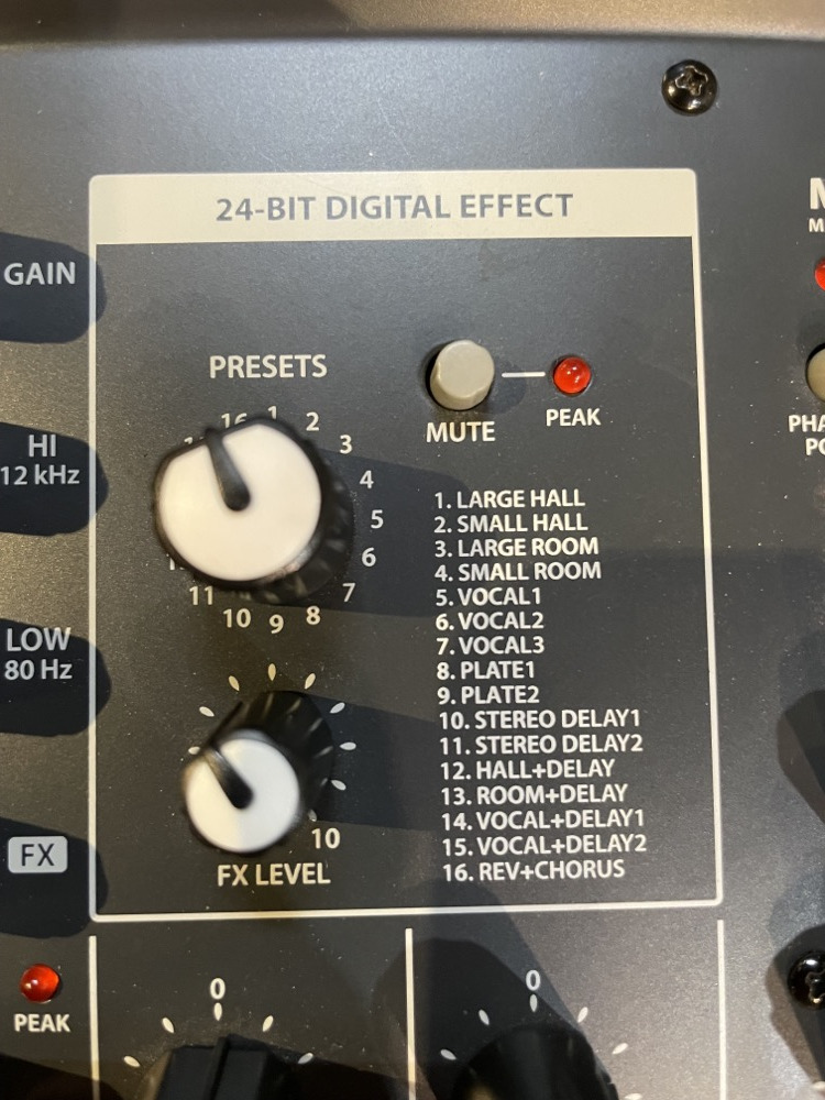 Proel USED Proel MQ6FX Mixer with Effects, AC Adaptor - Used