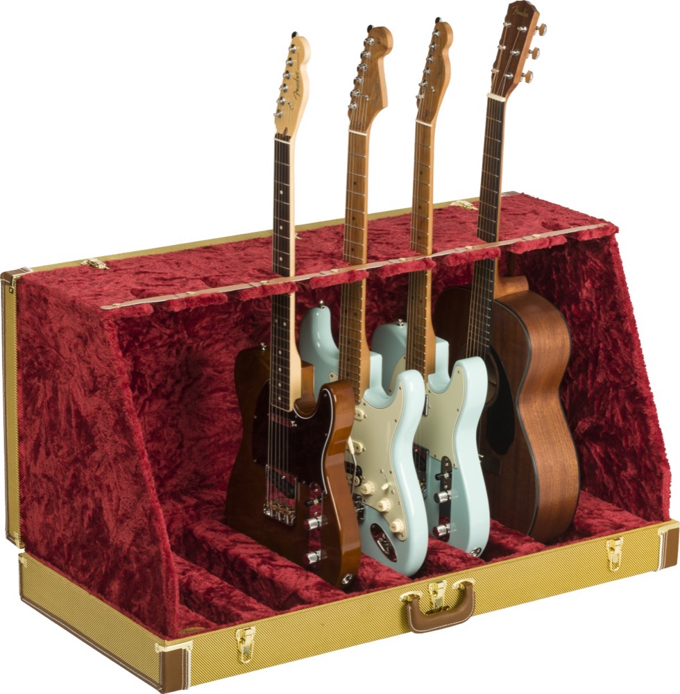 Fender USED Fender Guitar Case Stand - 7 Guitar, Classic Series, Tweed, Red Plush CSGN - Used