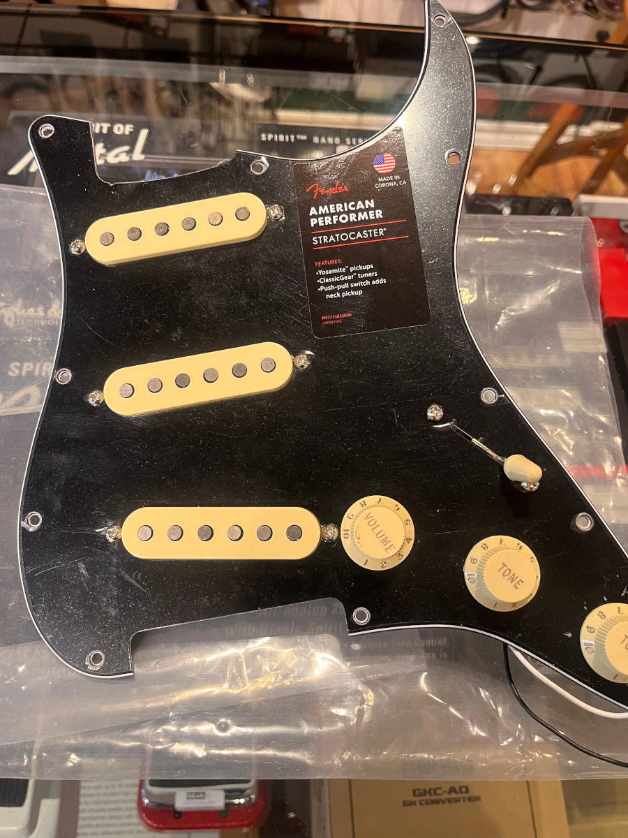 Fender USED Fender American Performer Loaded Pickguard - Black w/back plate - Used