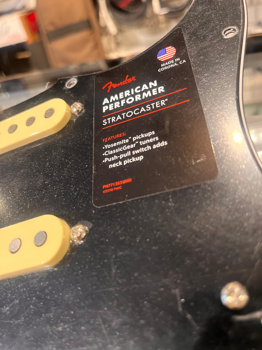 Fender USED Fender American Performer Loaded Pickguard - Black w/back plate - Used
