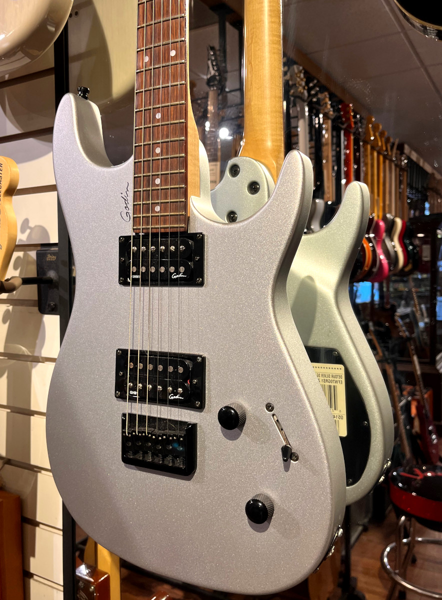 USED Godin Detour Electric Guitar Silver  …