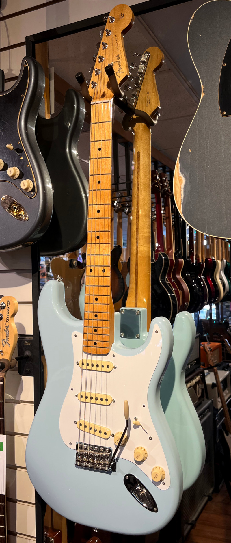 Fender USED Fender Vintera 50's Strat With Maple Neck In Sonic Blue, w/Origi. Gig Bag - Used