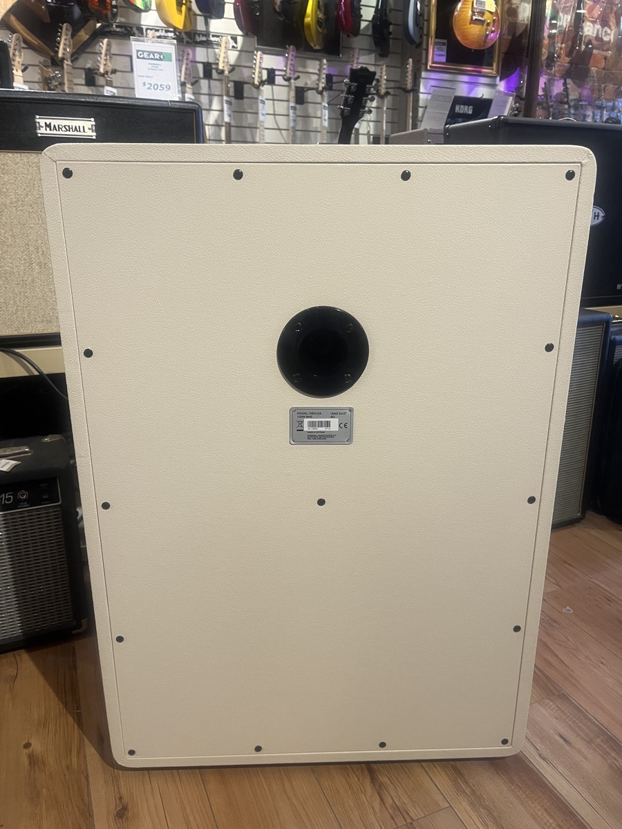 Marshall USED Marshall Origin 2x12 Vertical Slant Cabinet 212A LImited Edition White - Used