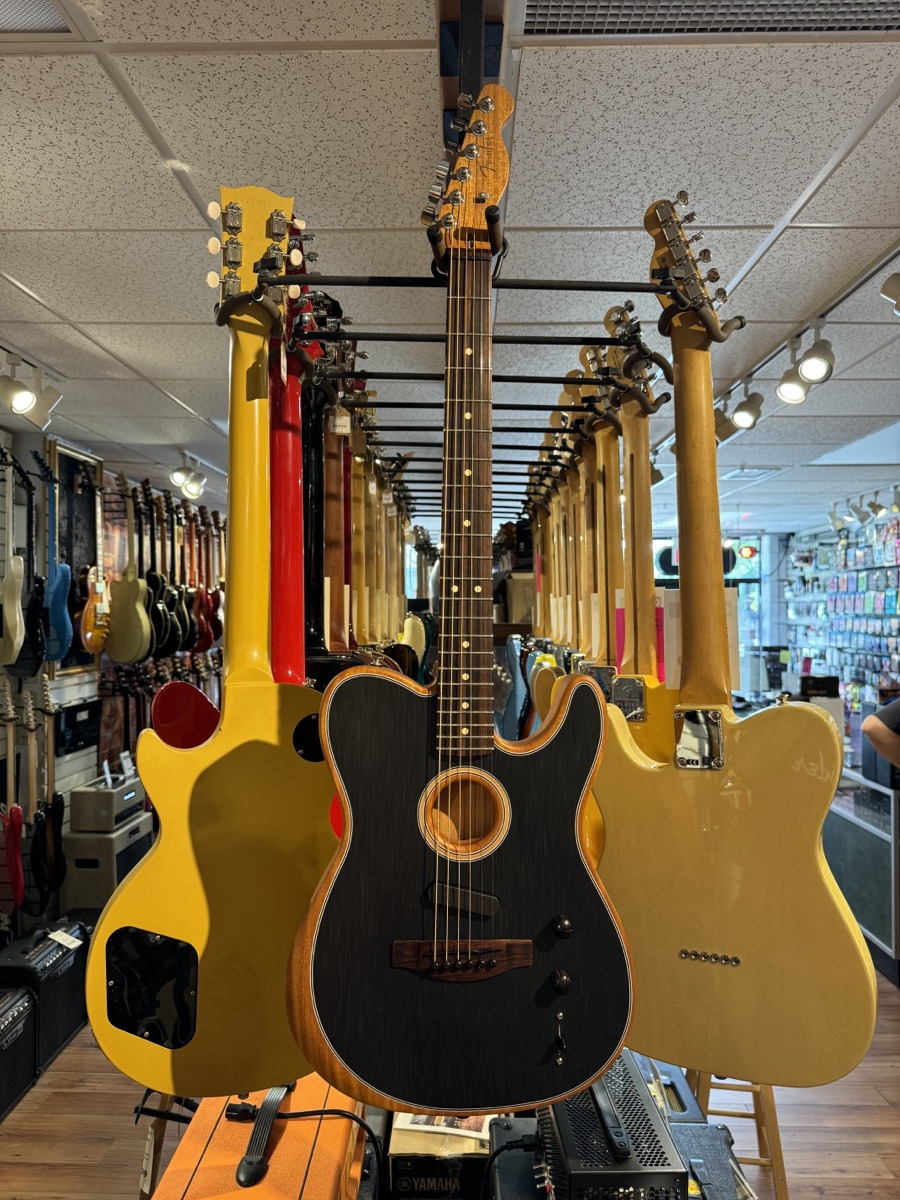 Fender USED Fender Acoustasonic Player Tele w/Deluxe Bag - Black - Used