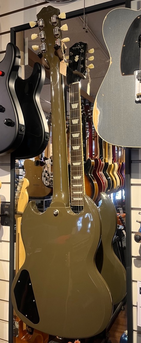 Epiphone USED Epiphone 1961 SG Standard With Maestro In Olive Drab - Used