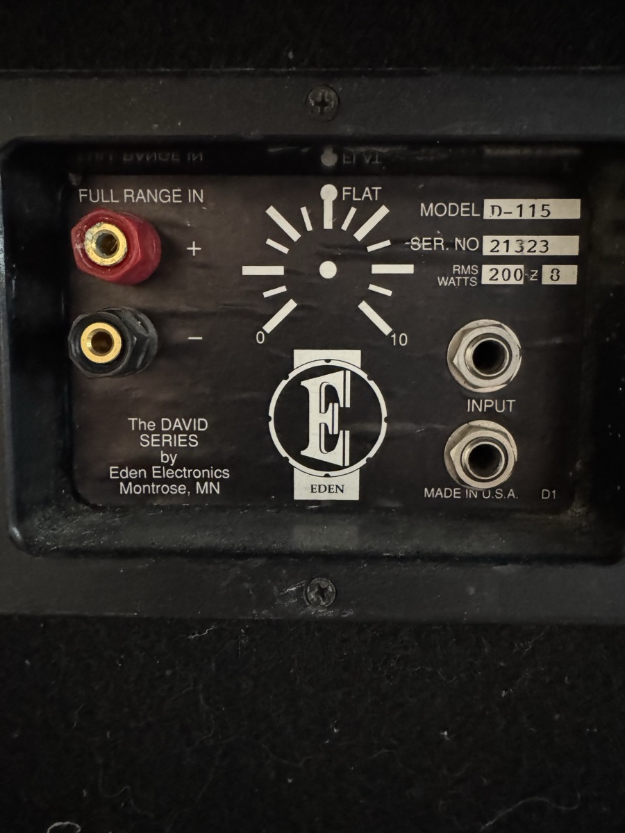 Misc USED David Eden D115-T 1x15 Bass Cabinet 4 Ohms 400 Watts - CONSIGNMENT - Used