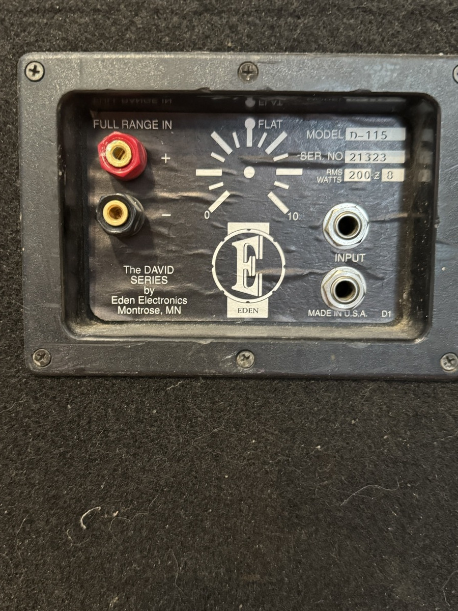 Misc USED David Eden D115-T 1x15 Bass Cabinet 4 Ohms 400 Watts - CONSIGNMENT - Used