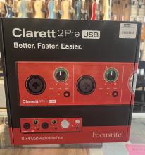 USED Focusrite Clarett 2 Pre 10 in 4 out USB Audio Interface