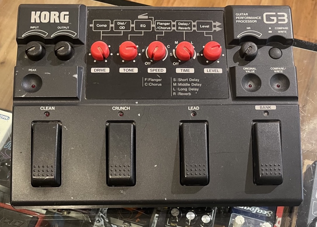 Korg USED Korg G3 Multi Effects Processor for Guitar w/Manual AC - CONSIGNMENT - Used
